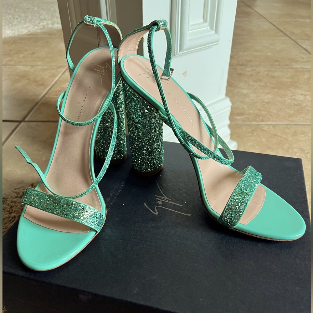 Giuseppe Zanotti Glitter Strappy Heels - Size US 10/ EU 40 - NIB/NWT